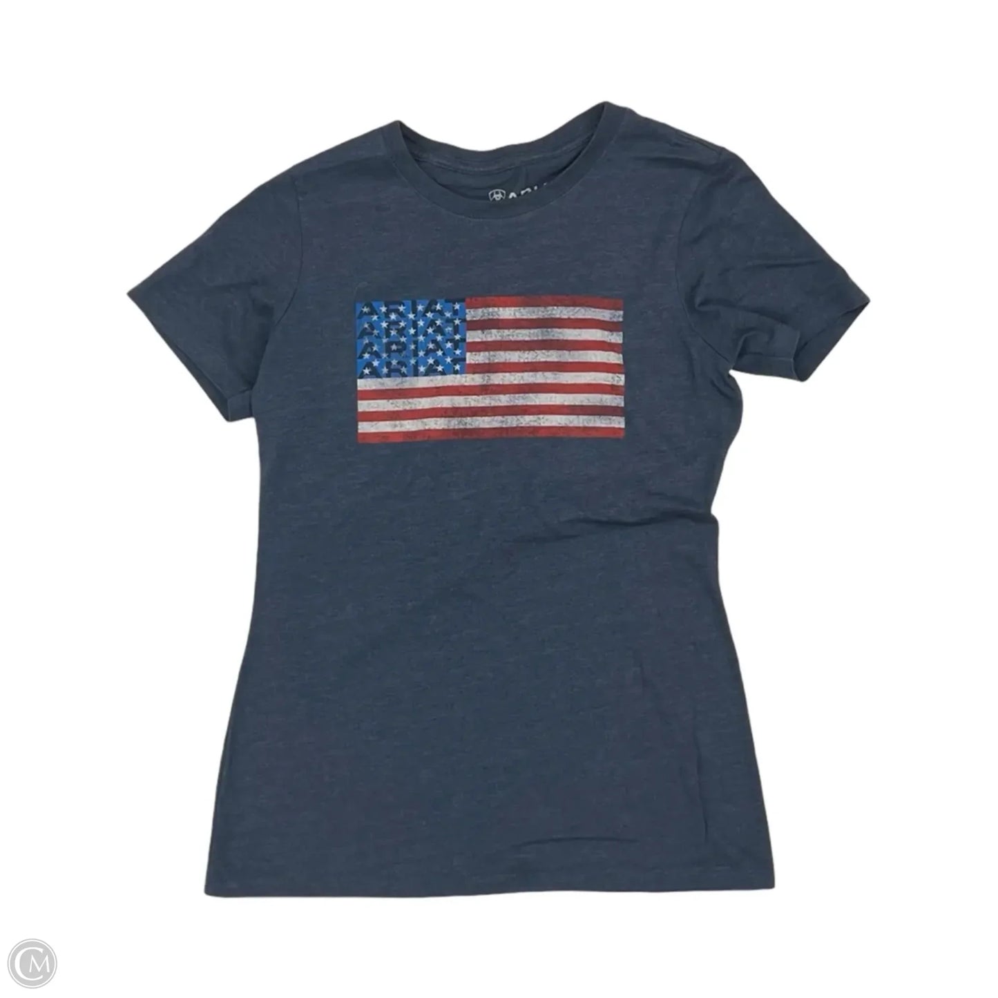 Top Short Sleeve By Ariat In Blue, Size: M
