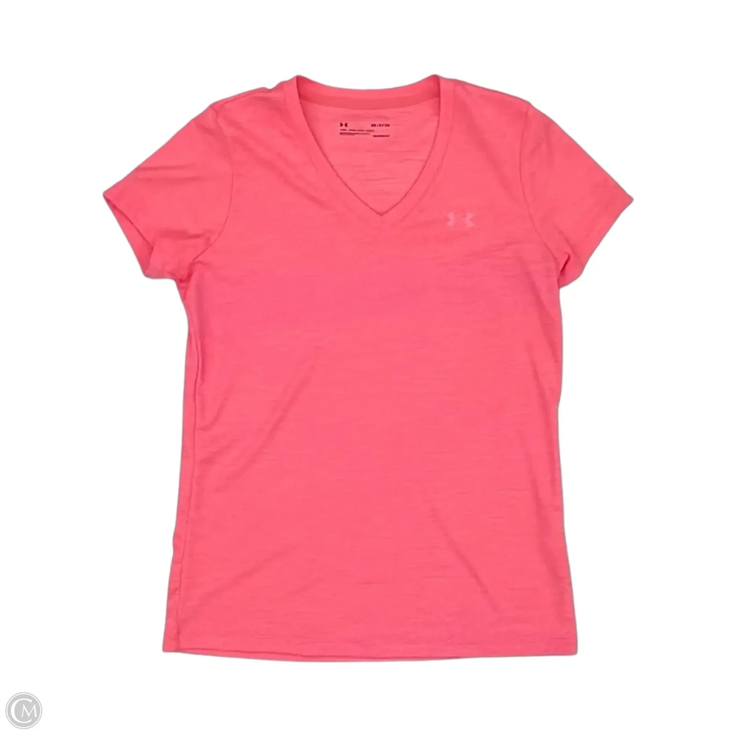 Athletic Top Short Sleeve By Under Armour In Pink, Size: S