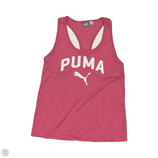 Athletic Tank Top By Puma In Pink, Size: S