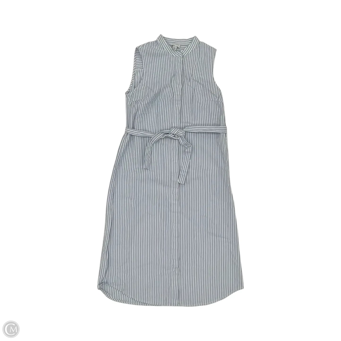 Dress Casual Midi By Vero Moda In Blue & White, Size: M