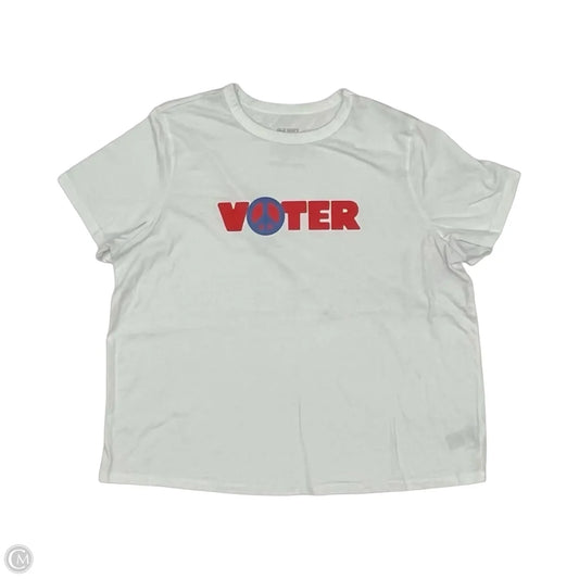 Top Short Sleeve By Old Navy In White, Size: Xl