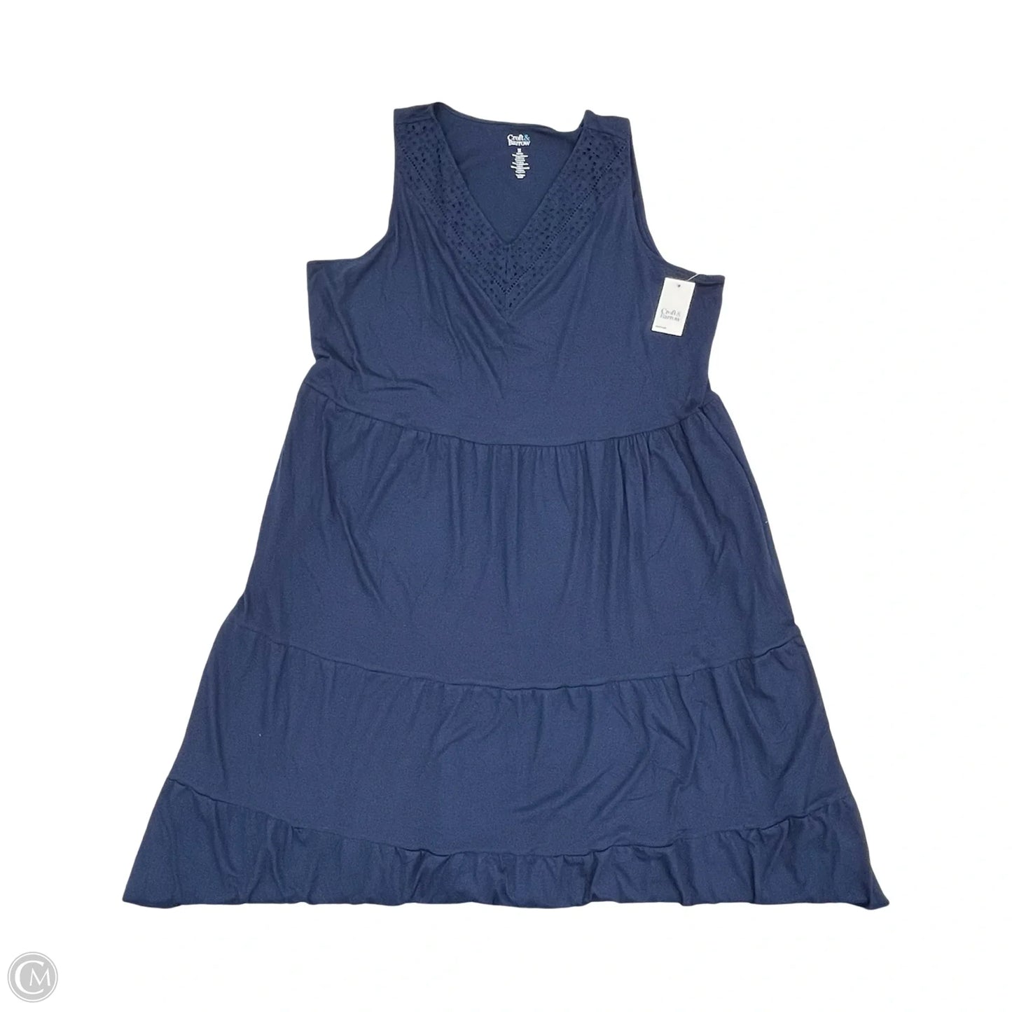 Dress Casual Maxi By Croft And Barrow In Navy, Size: 3x
