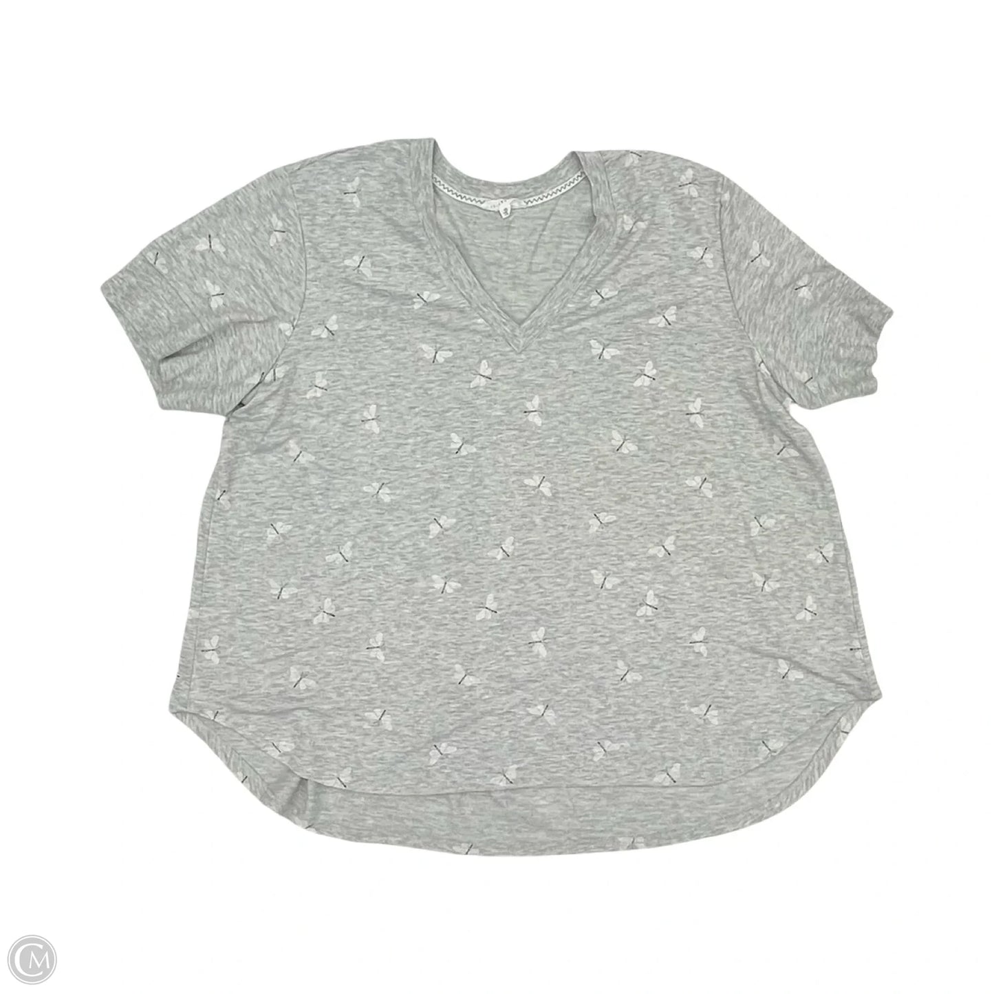 Top Short Sleeve By Jane And Delancey In Grey, Size: 2x