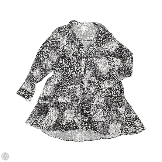 Tunic Long Sleeve By For The Republic In Black & White, Size: 2x