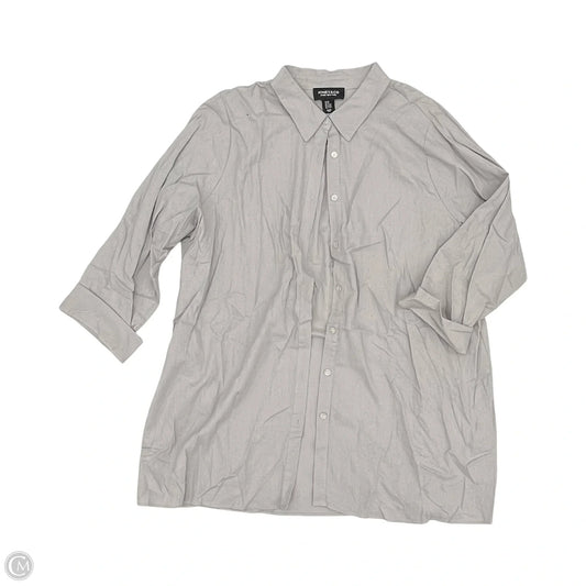 Tunic 3/4 Sleeve By Jones And Co In Grey, Size: 2x