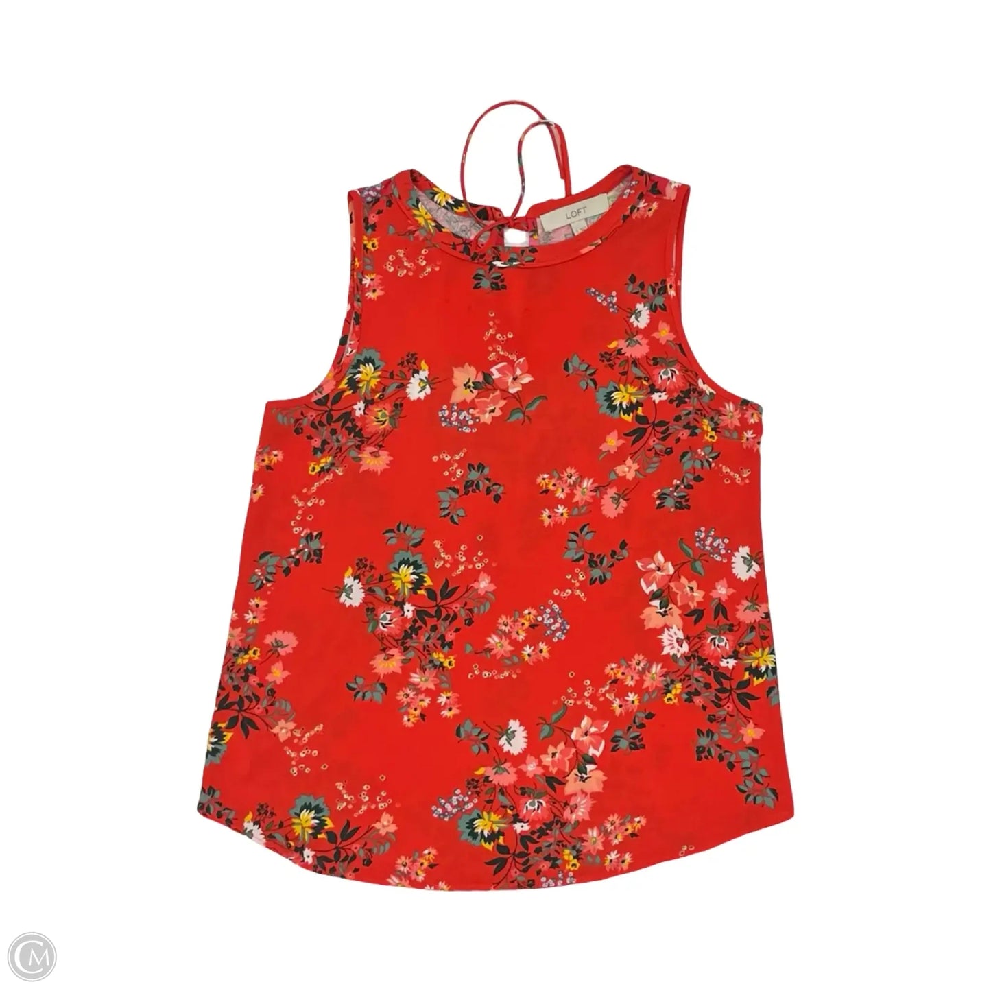 Blouse Sleeveless By Loft In Red, Size: S