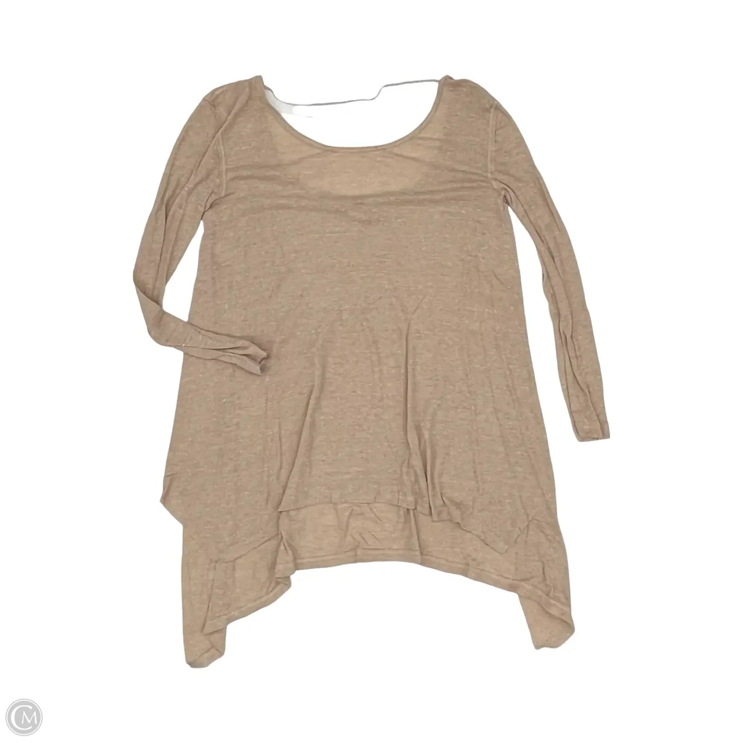 Tunic Long Sleeve By Free People In Tan, Size: M