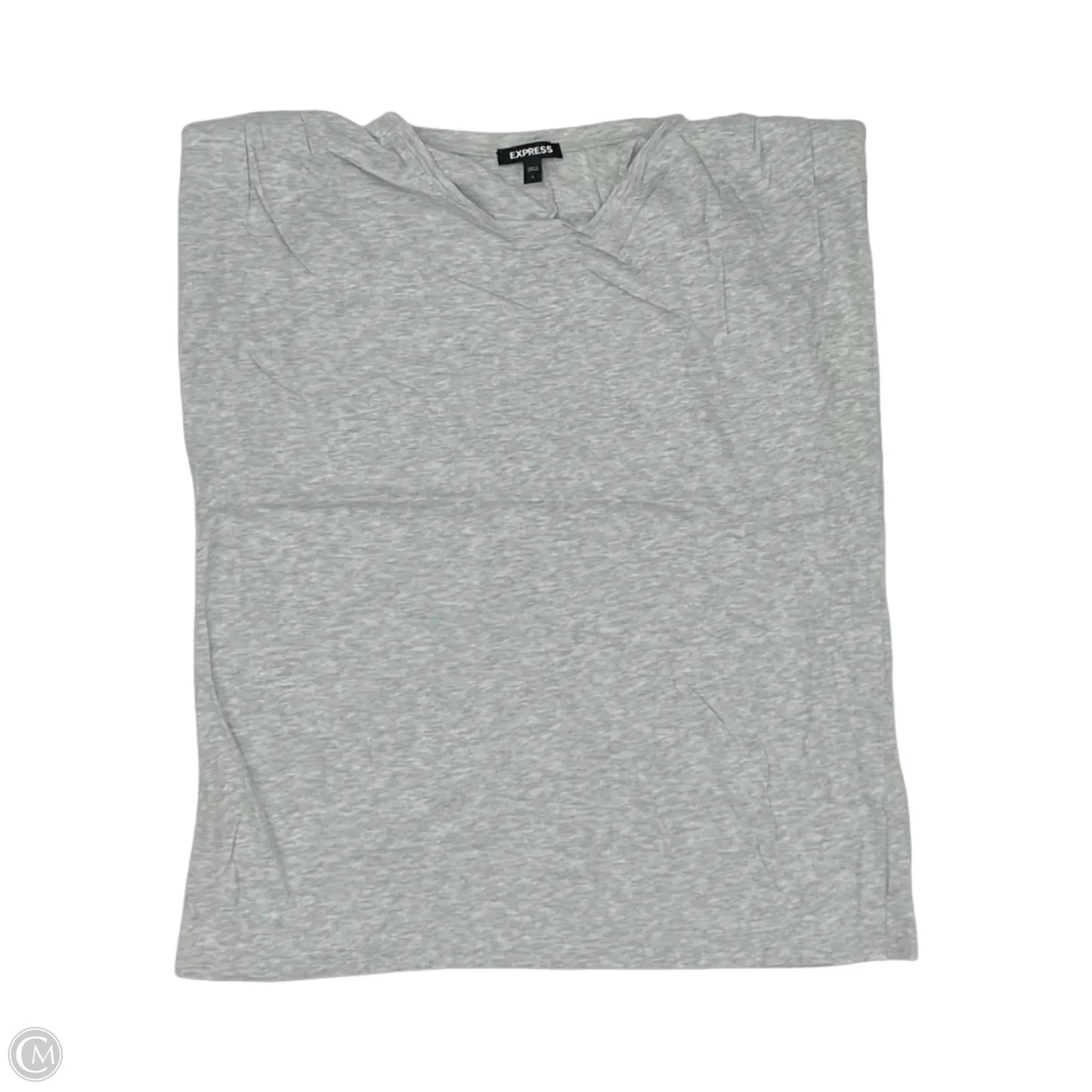 Top Short Sleeve By Express In Grey, Size: L