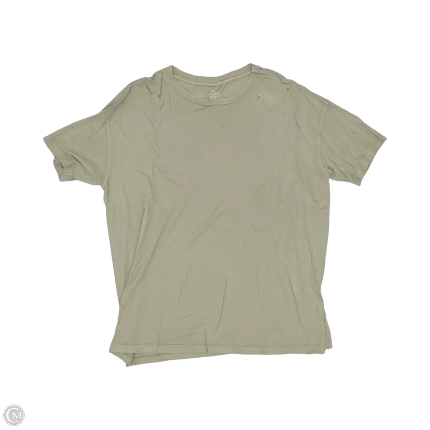Top Short Sleeve By Aerie In Tan, Size: L