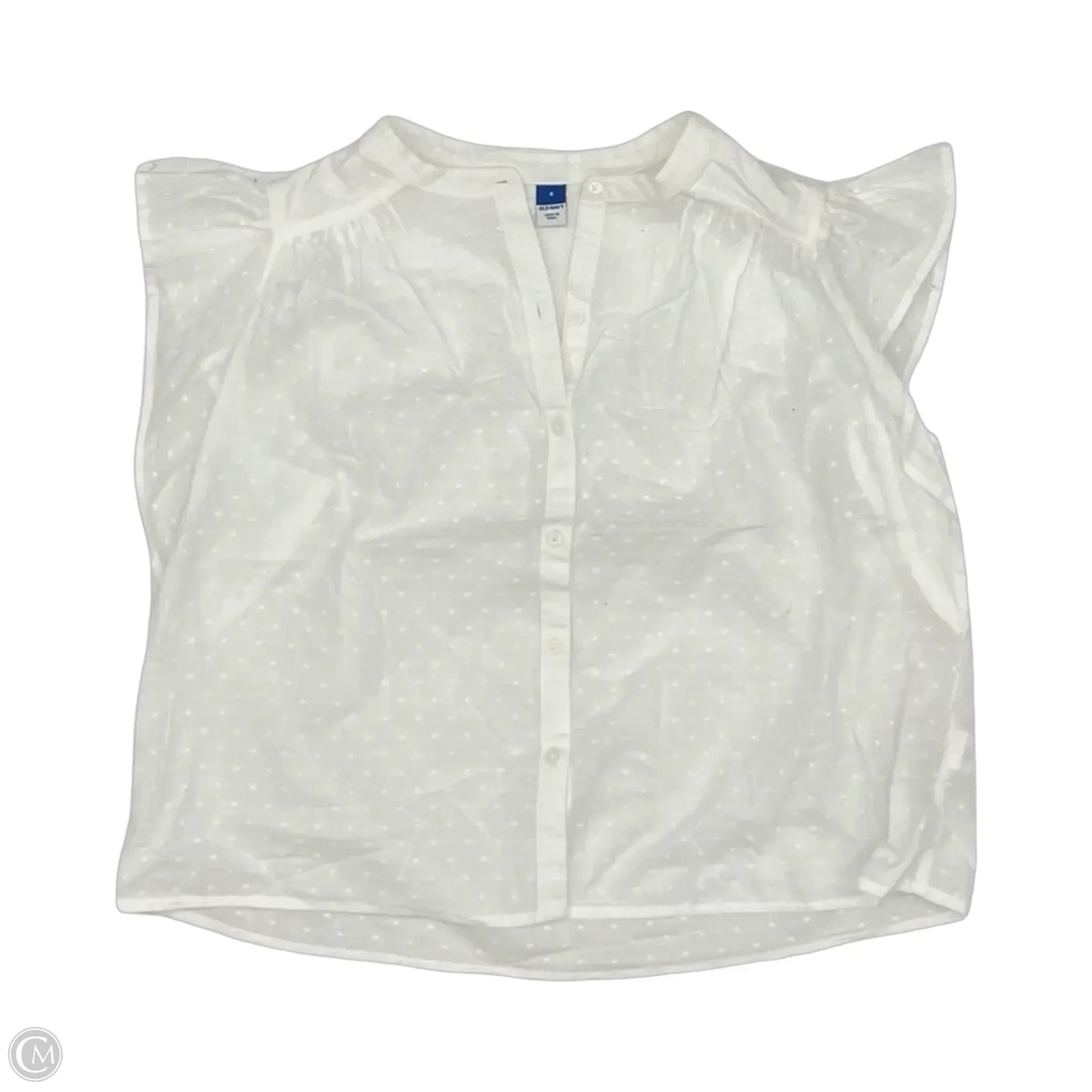 Blouse Short Sleeve By Old Navy In White, Size: S