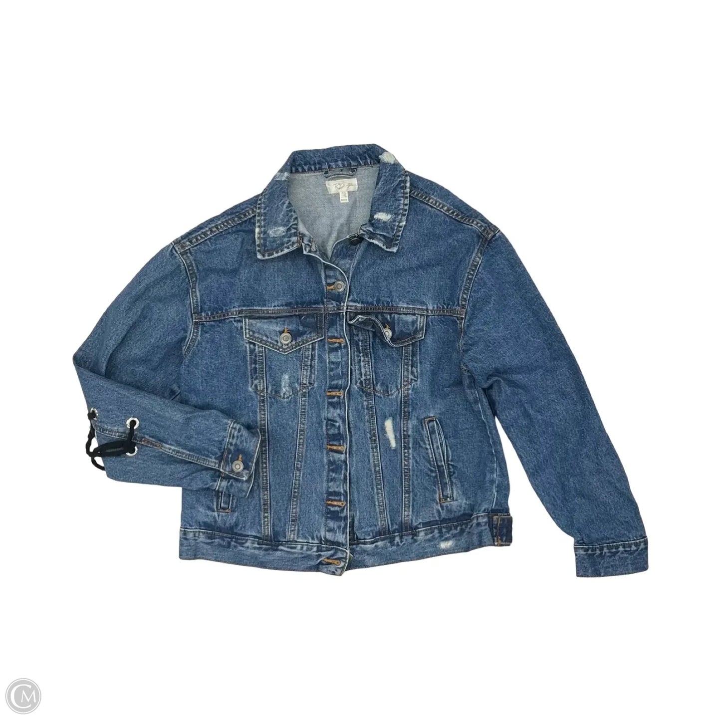 Jacket Denim By Rd Style In Blue Denim, Size: M