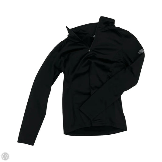 Athletic Top Long Sleeve Collar By The North Face In Black, Size: S