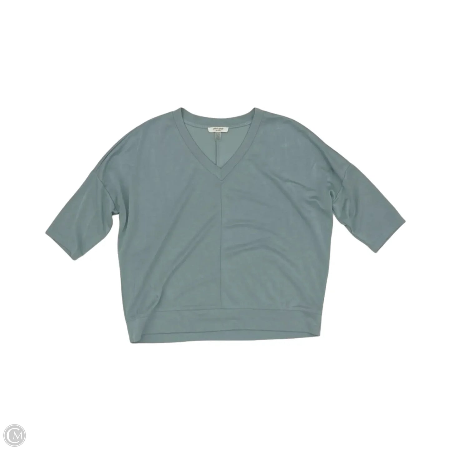 Top Short Sleeve By Cable And Gauge In Aqua, Size: M