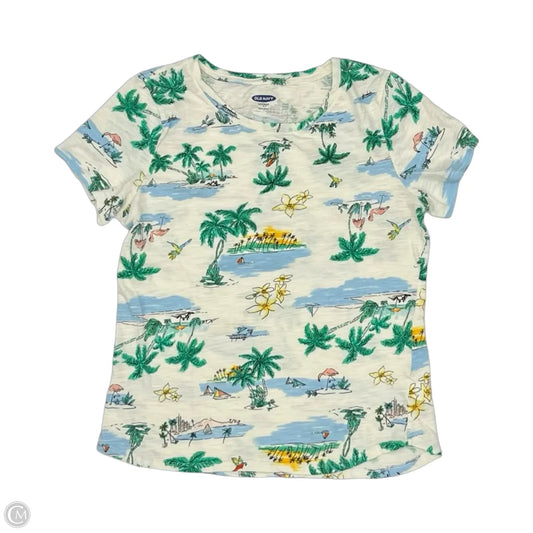 Top Short Sleeve By Old Navy In Tropical Print, Size: S