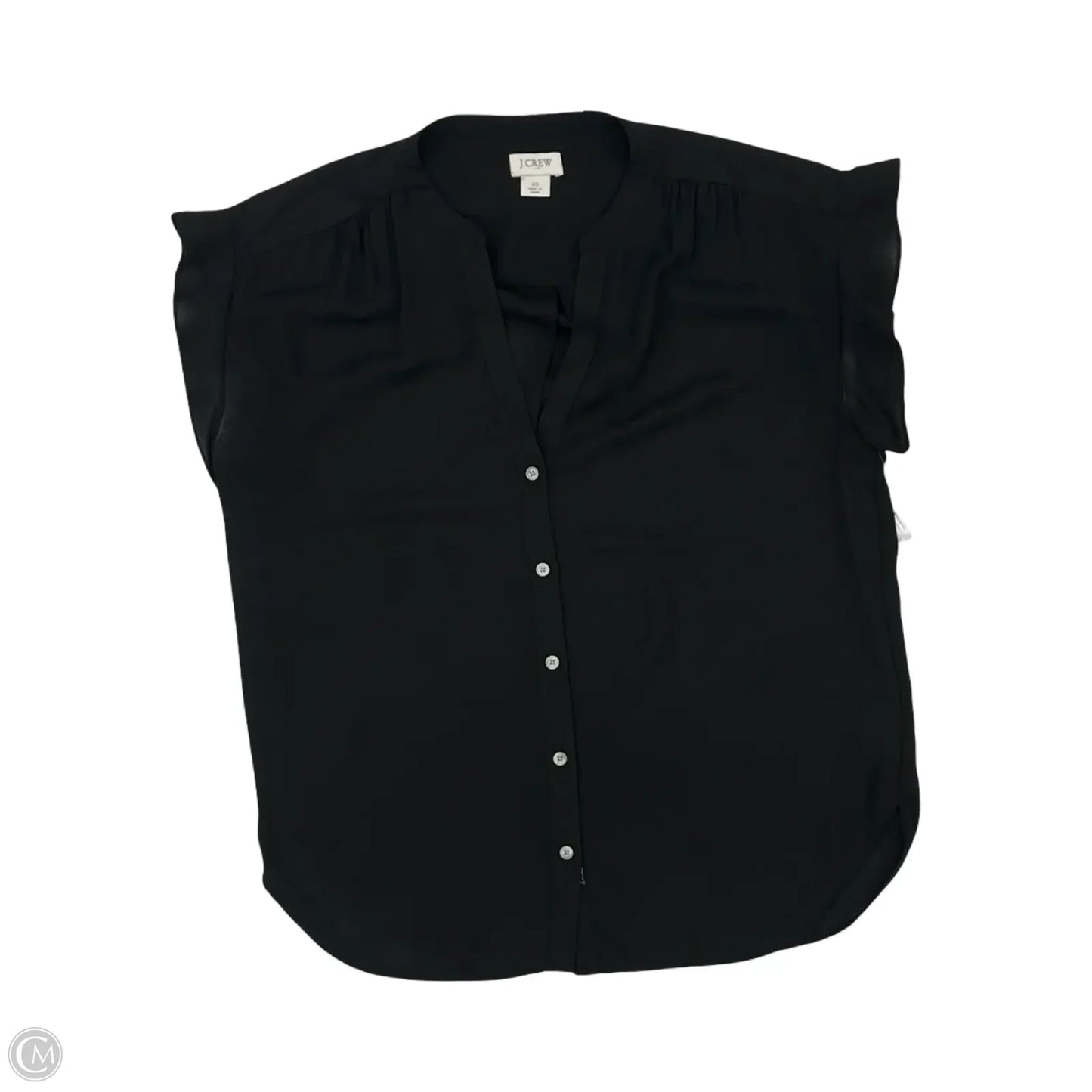 Blouse Short Sleeve By J. Crew In Black, Size: Xs