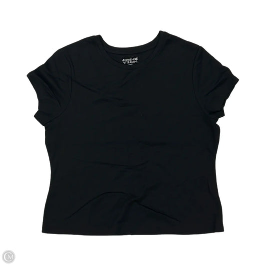 Top Short Sleeve Basic By Adrienne Vittadini In Black, Size: Xl