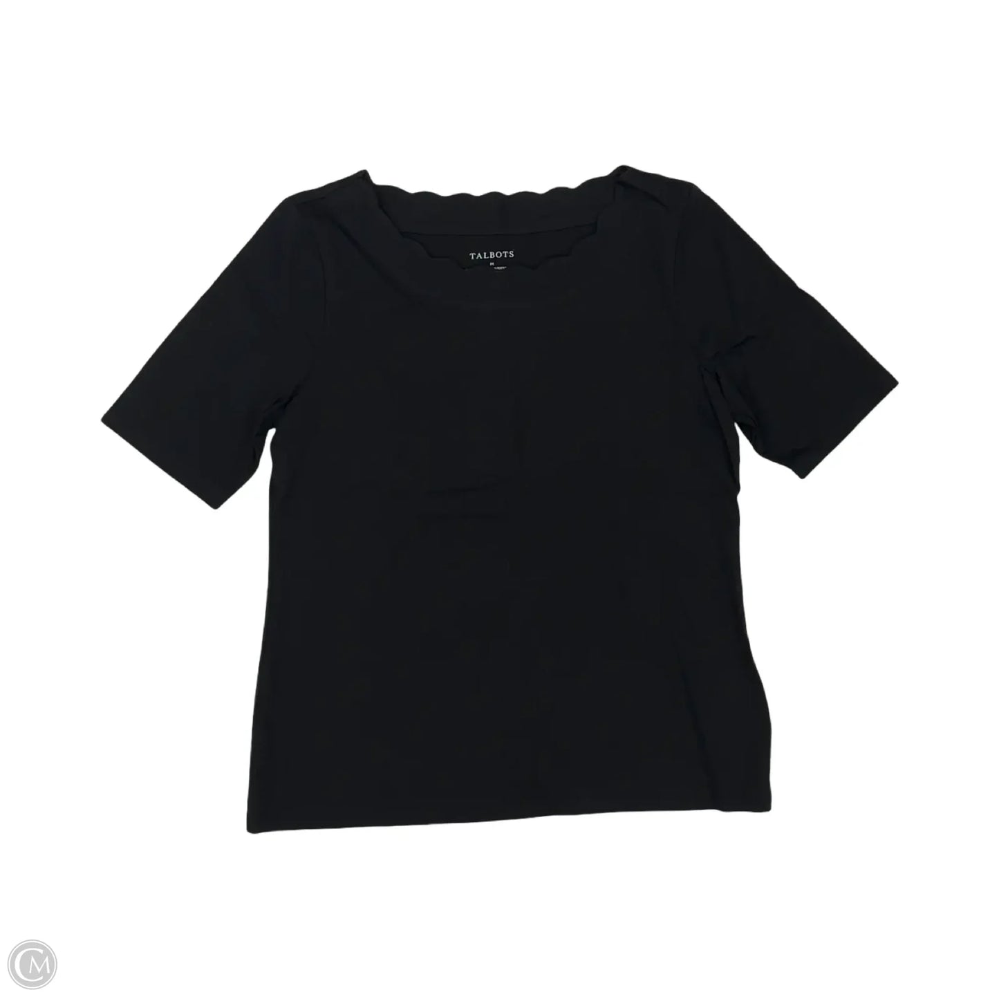 Top Short Sleeve By Talbots In Black, Size: M
