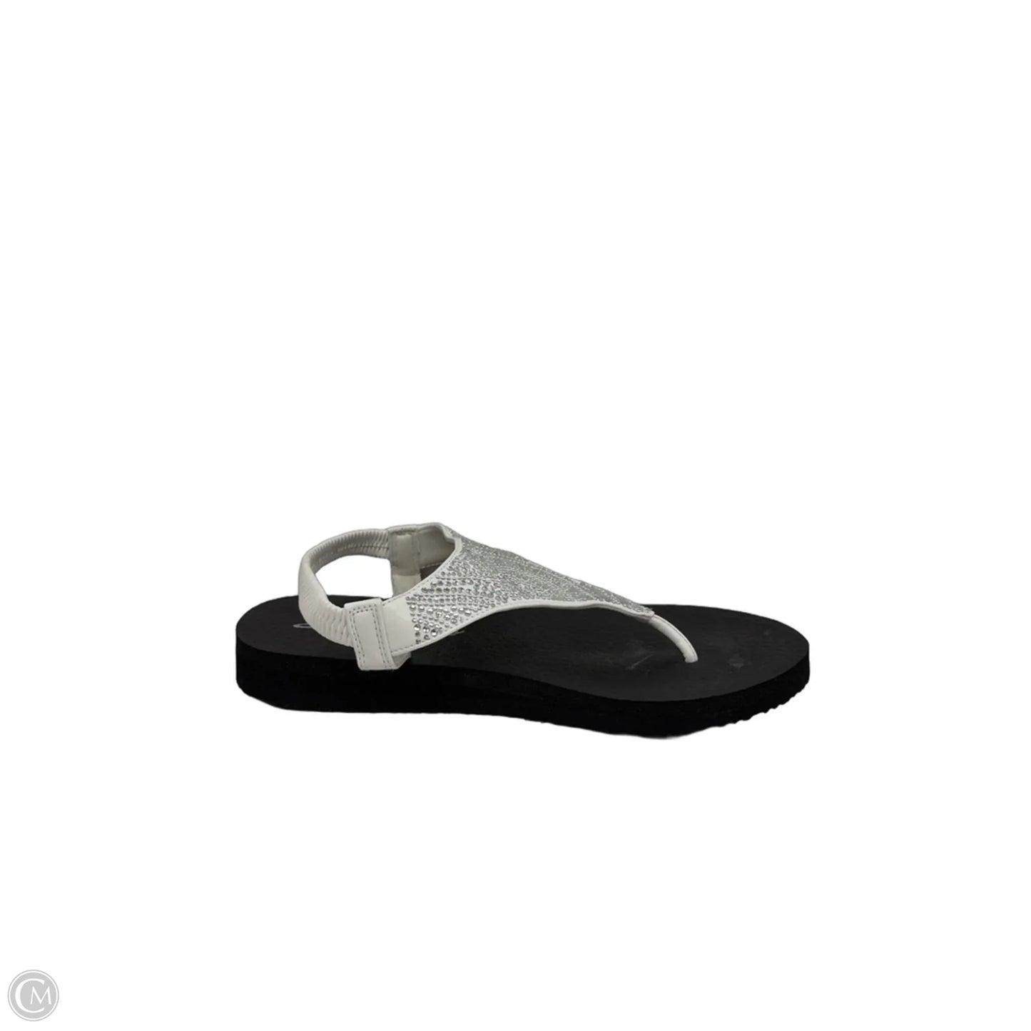 Sandals Flats By Skechers In Black & White, Size: 8