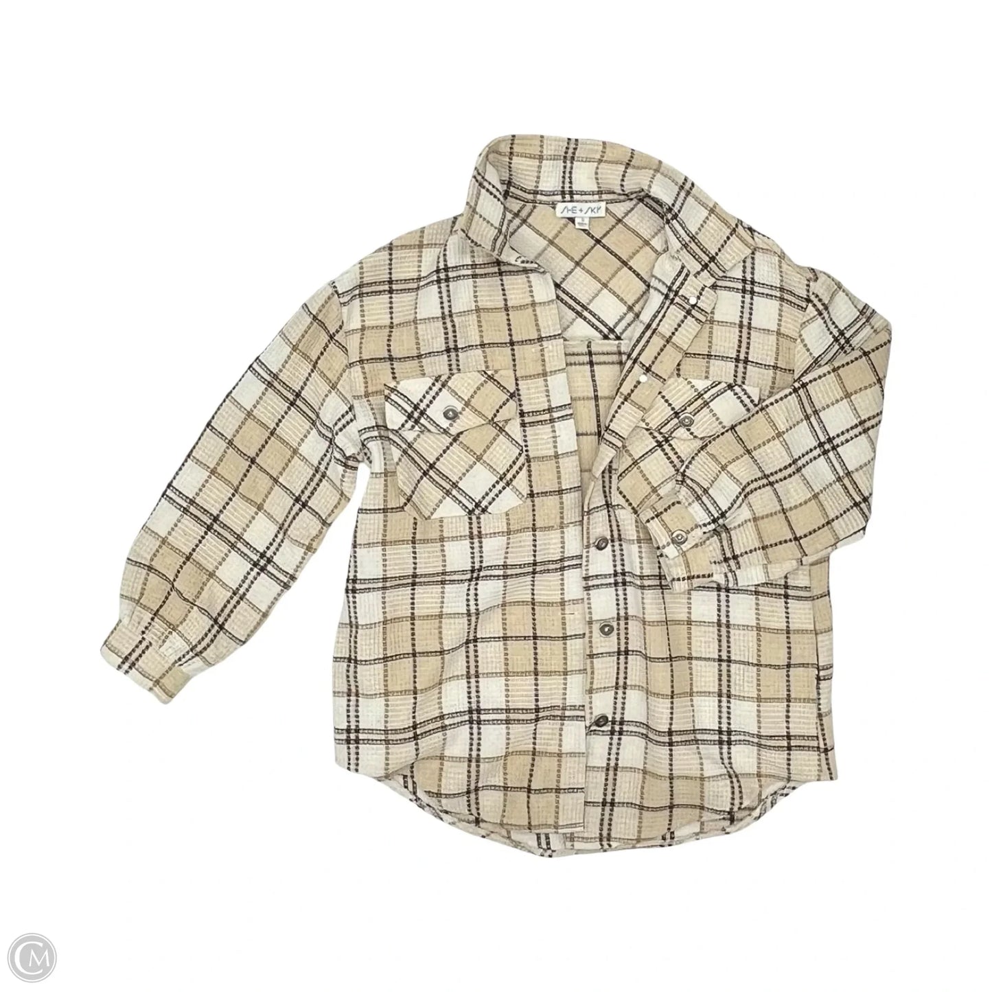 Jacket Shirt By She + Sky In Cream, Size: S