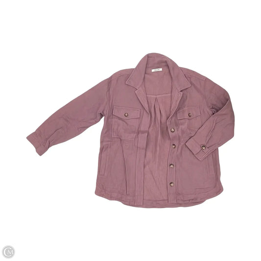 Jacket Shirt By Madewell In Mauve, Size: M