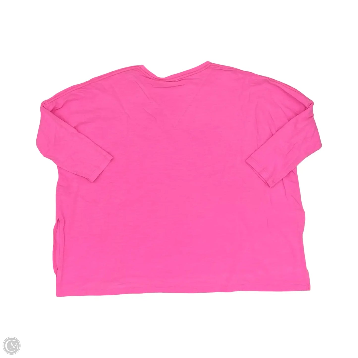 Top 3/4 Sleeve By Mer Sea In Pink, Size: Onesize