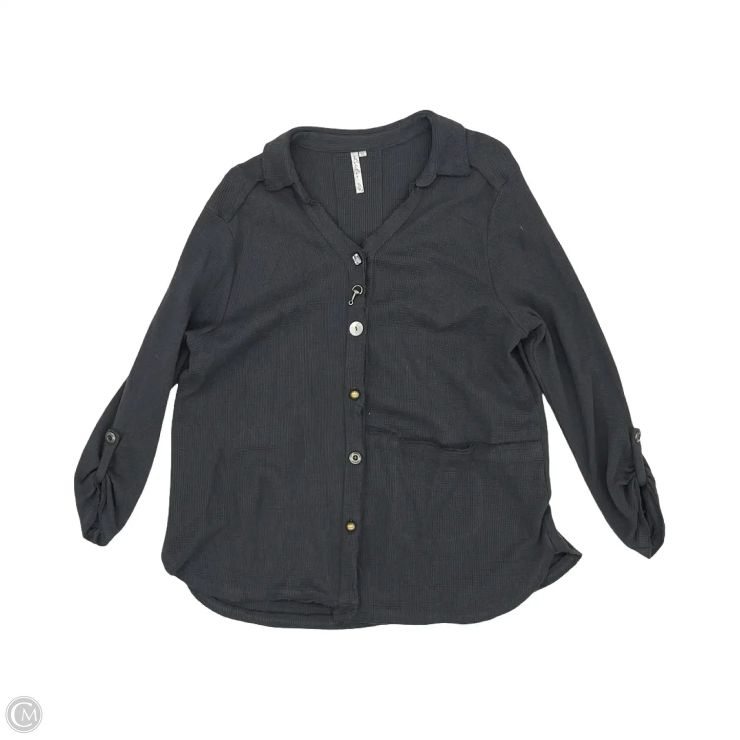 Jacket Shirt By Lulu B In Grey, Size: Xl