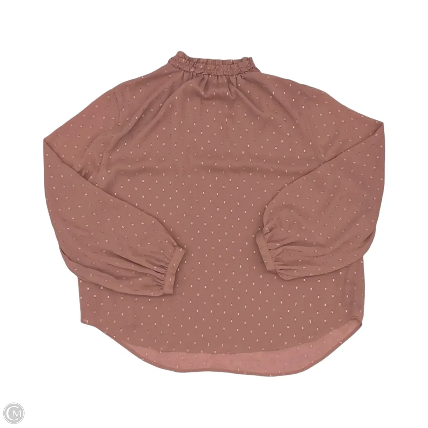 Blouse Long Sleeve By Chicos In Pink, Size: Xl