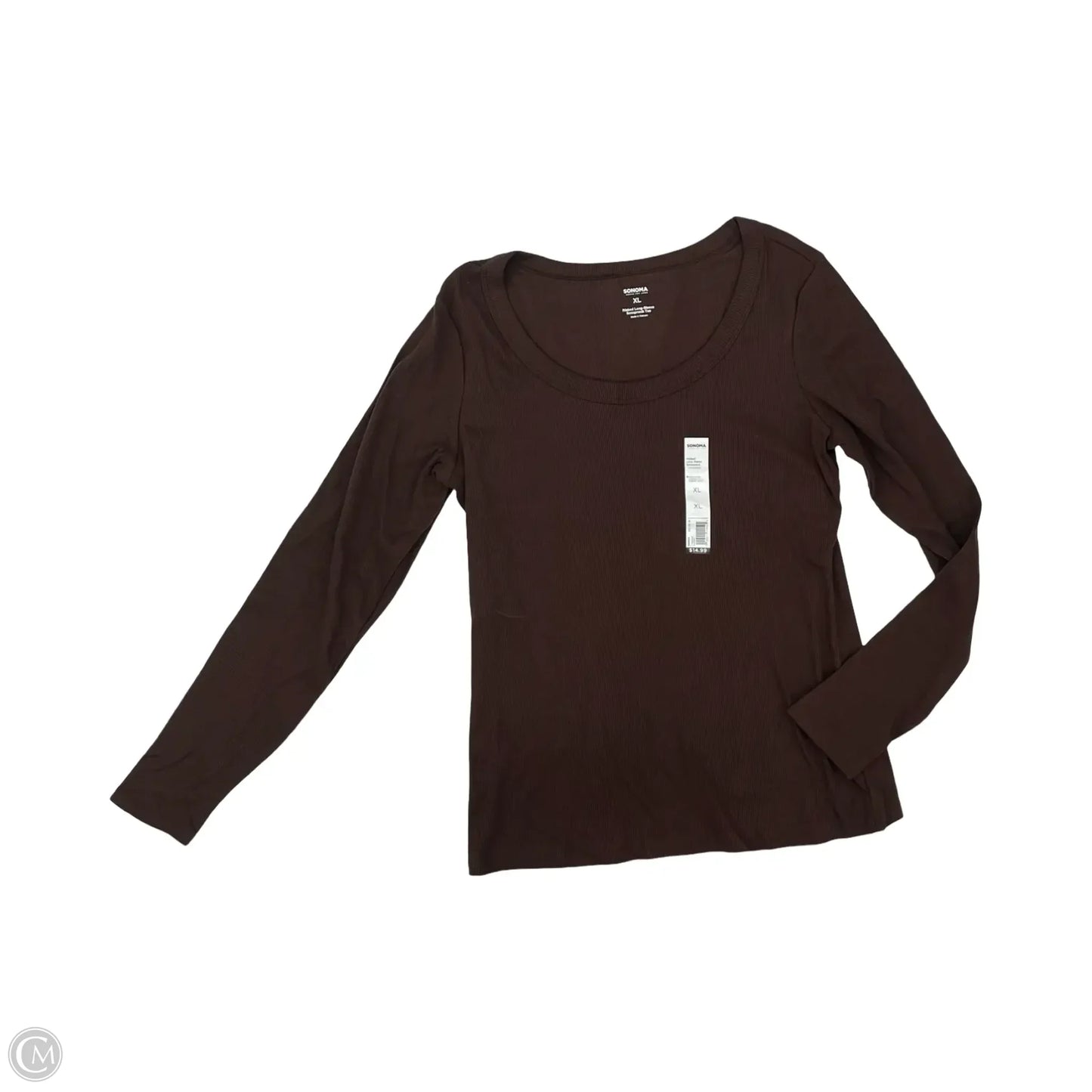 Top Long Sleeve By Sonoma In Brown, Size: Xl