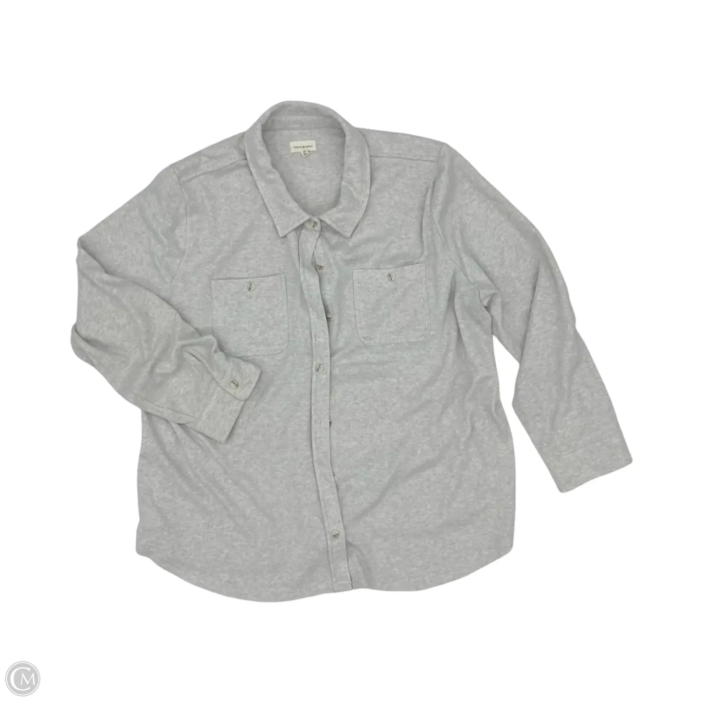 Jacket Shirt By Thread And Supply In Grey, Size: 3x