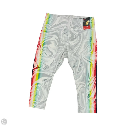 Athletic Leggings Capris By Fila In Multi-colored, Size: Xl