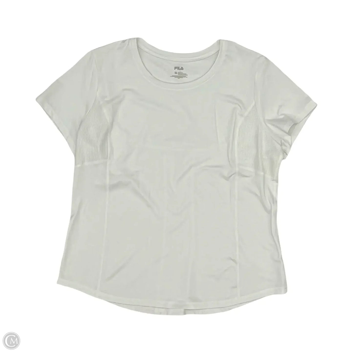 Athletic Top Short Sleeve By Fila In White, Size: Xxl