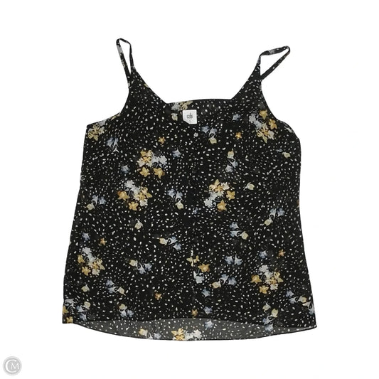 Blouse Sleeveless By Cabi In Black & Tan, Size: L