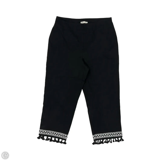 Pants Cropped By Cato In Black, Size: 14