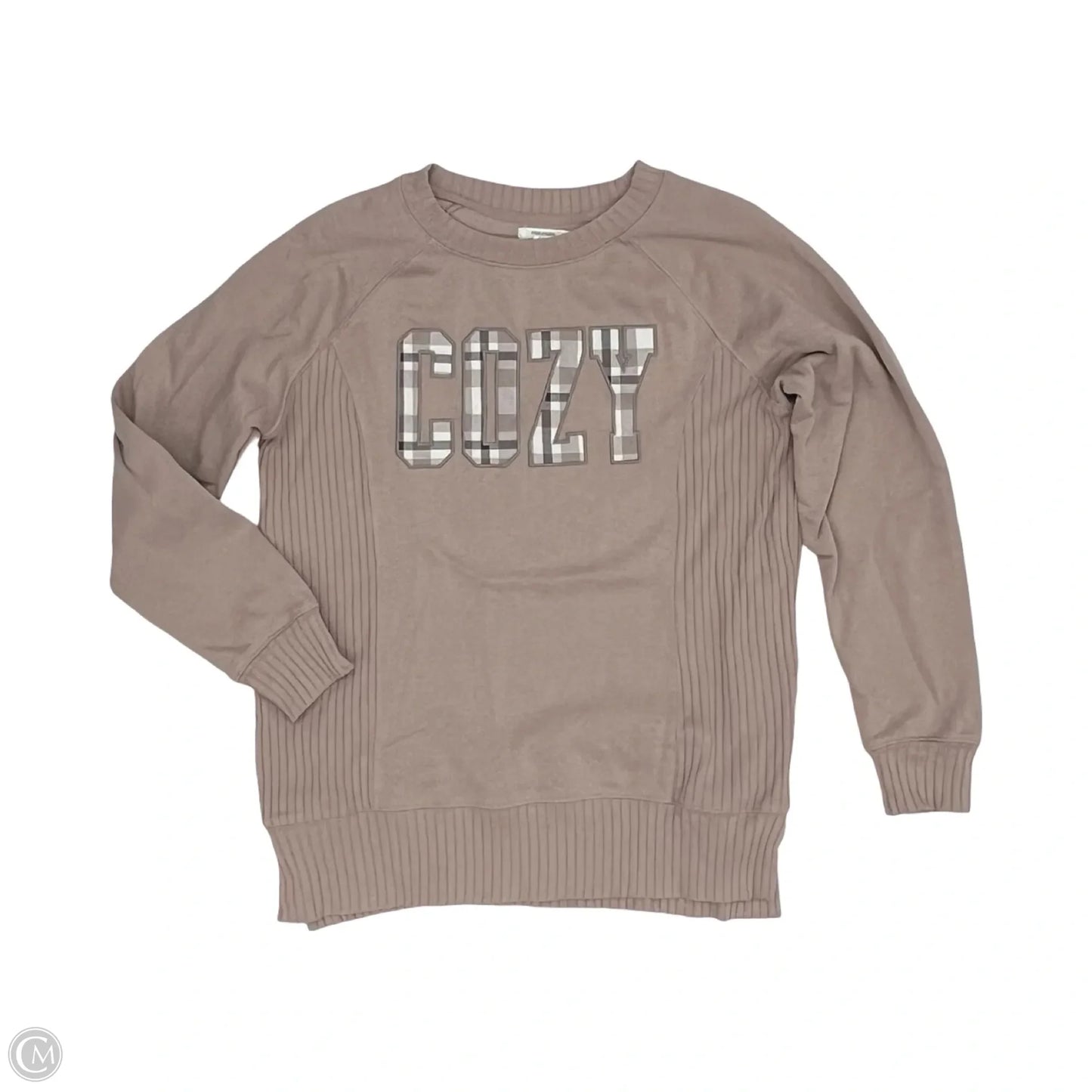 Sweatshirt Crewneck By Maurices In Tan, Size: Xs