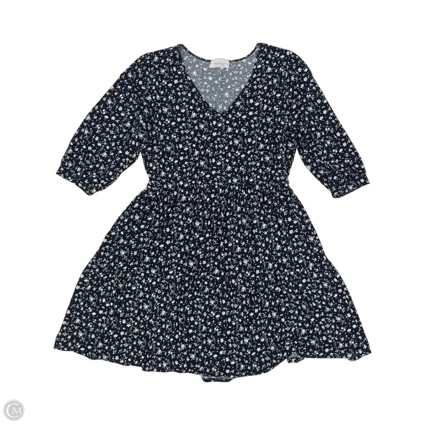 Dress Party Short By Kaileigh In Blue & White, Size: 1x