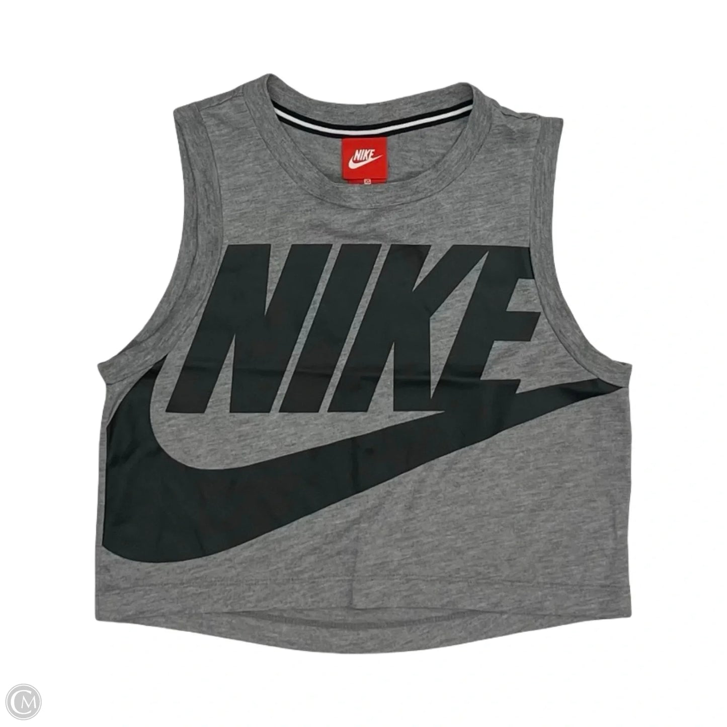 Athletic Tank Top By Nike Apparel In Black & Grey, Size: Xs