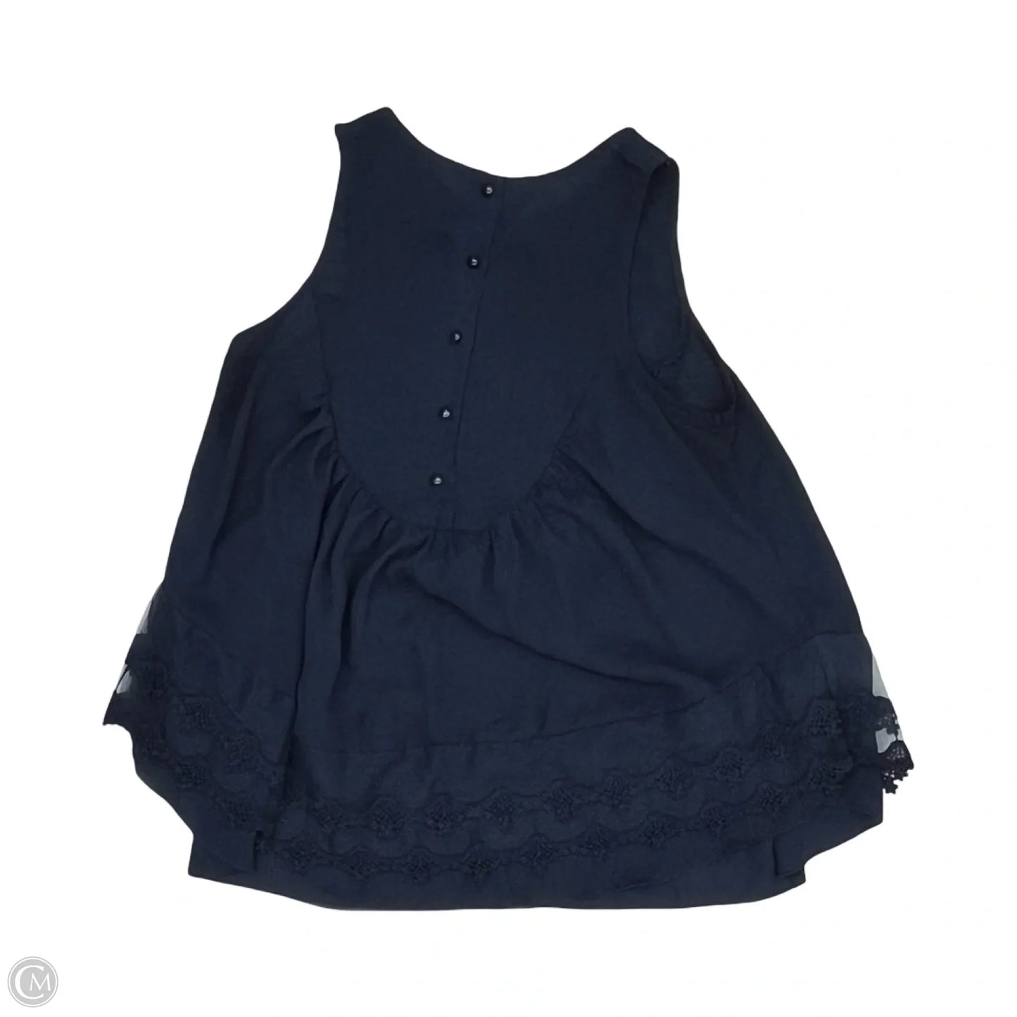 Blouse Sleeveless By Clothes Mentor In Navy, Size: S