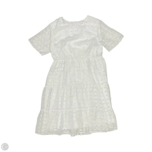 Dress Party Midi By Clothes Mentor In White, Size: 16
