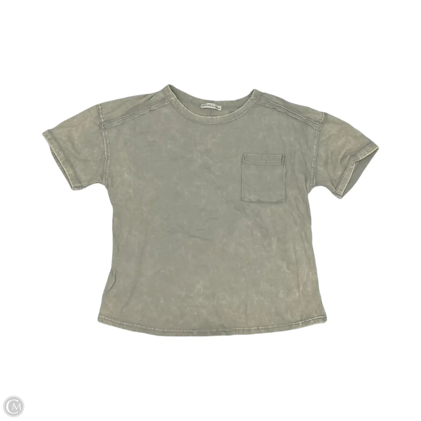 Top Short Sleeve By Zenana In Grey, Size: L