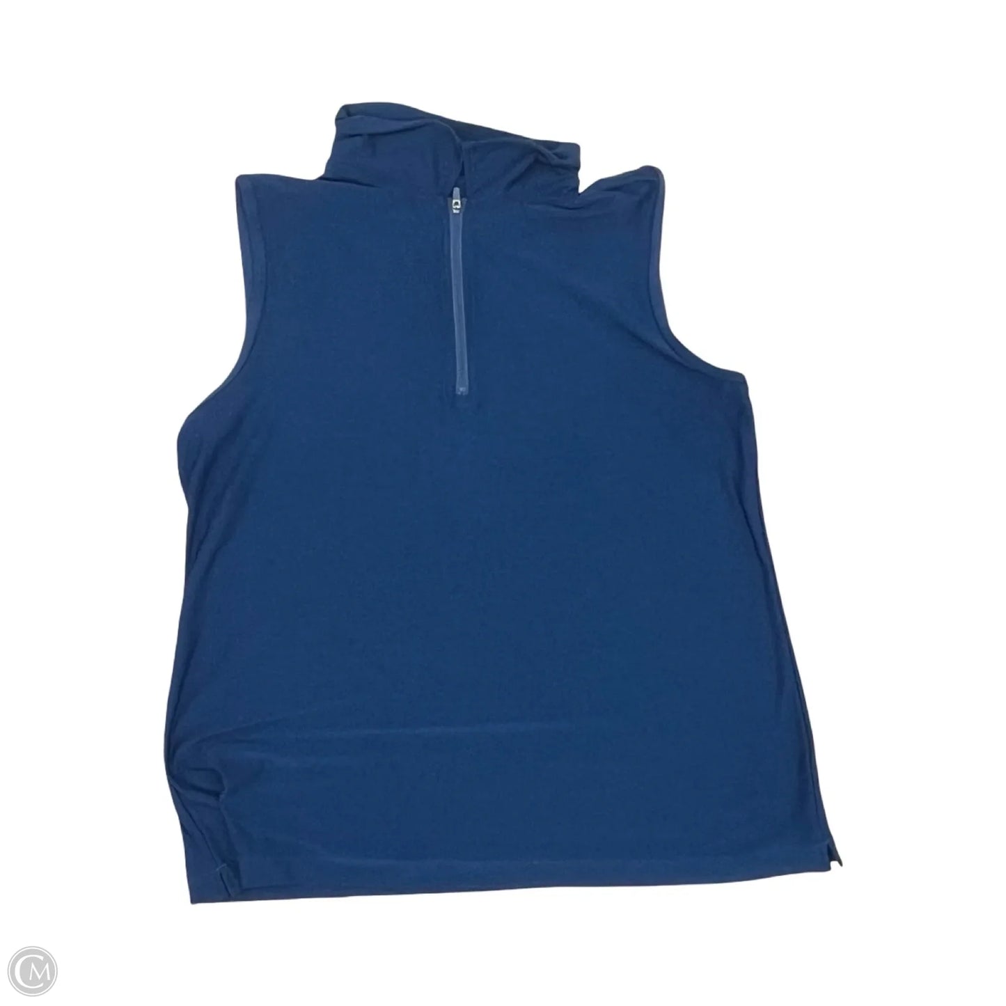 Blouse Sleeveless By Croft And Barrow In Blue, Size: L