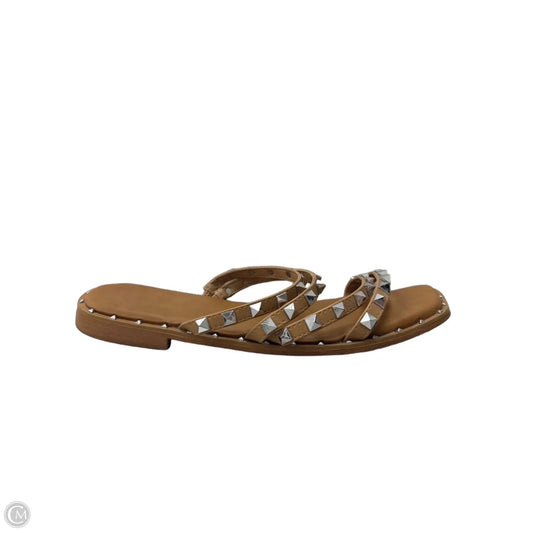 Sandals Flats By Nicole Miller In Tan, Size: 8.5