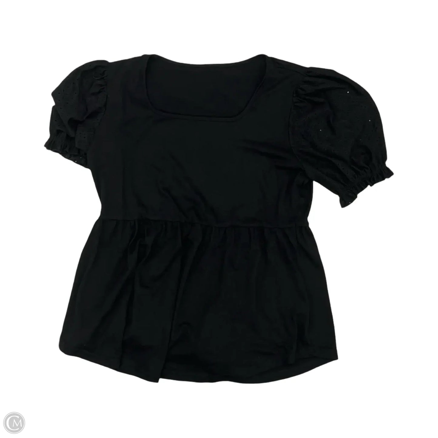 Blouse Short Sleeve By Cmf In Black, Size: Xl
