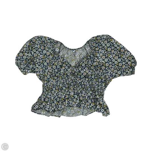 Blouse Short Sleeve By Old Navy In Blue, Size: Xxl