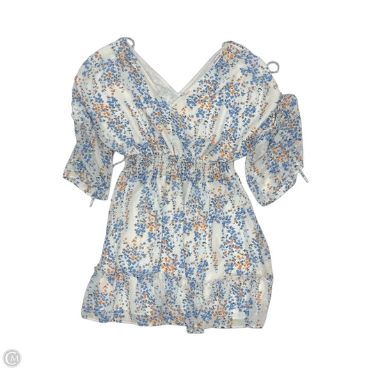Dress Party Short By Clothes Mentor In Blue & White, Size: Xl
