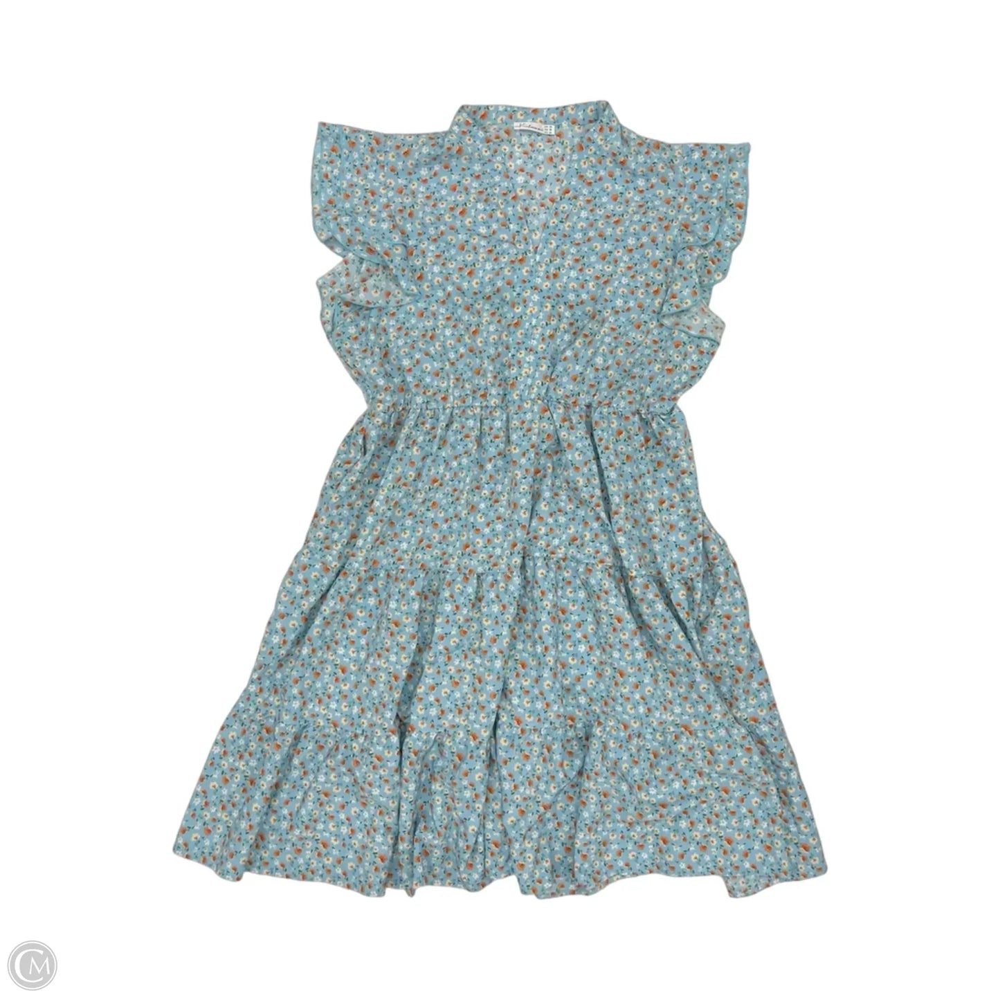 Dress Party Midi By Cmf In Blue & Orange, Size: 20