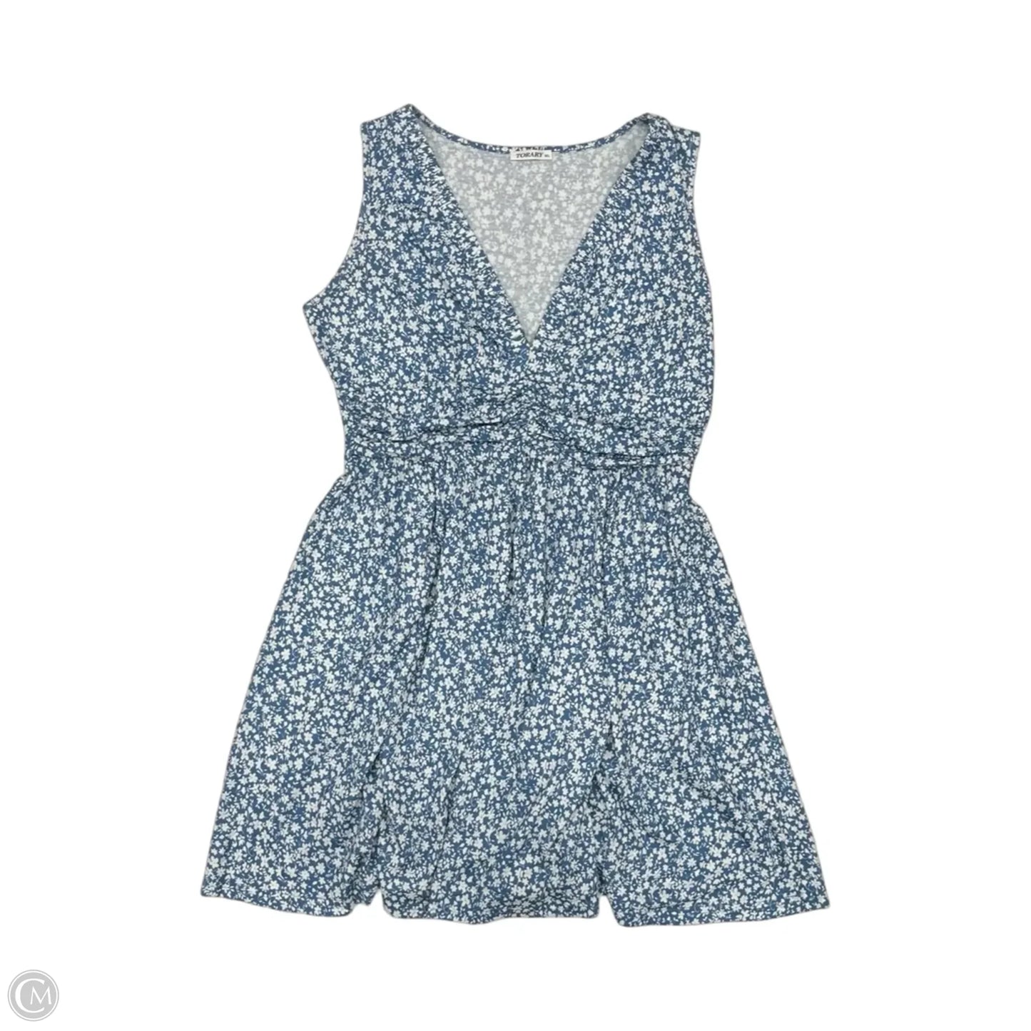 Dress Casual Short By Clothes Mentor In Blue & White, Size: Xl