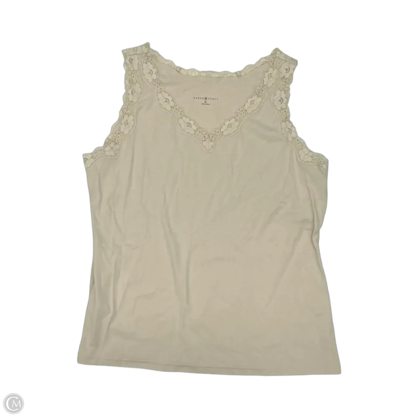 Tank Top By Karen Scott In Tan, Size: Xl