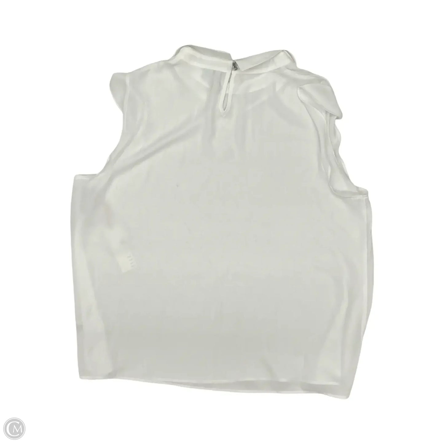 Blouse Sleeveless By Elle In White, Size: Xl