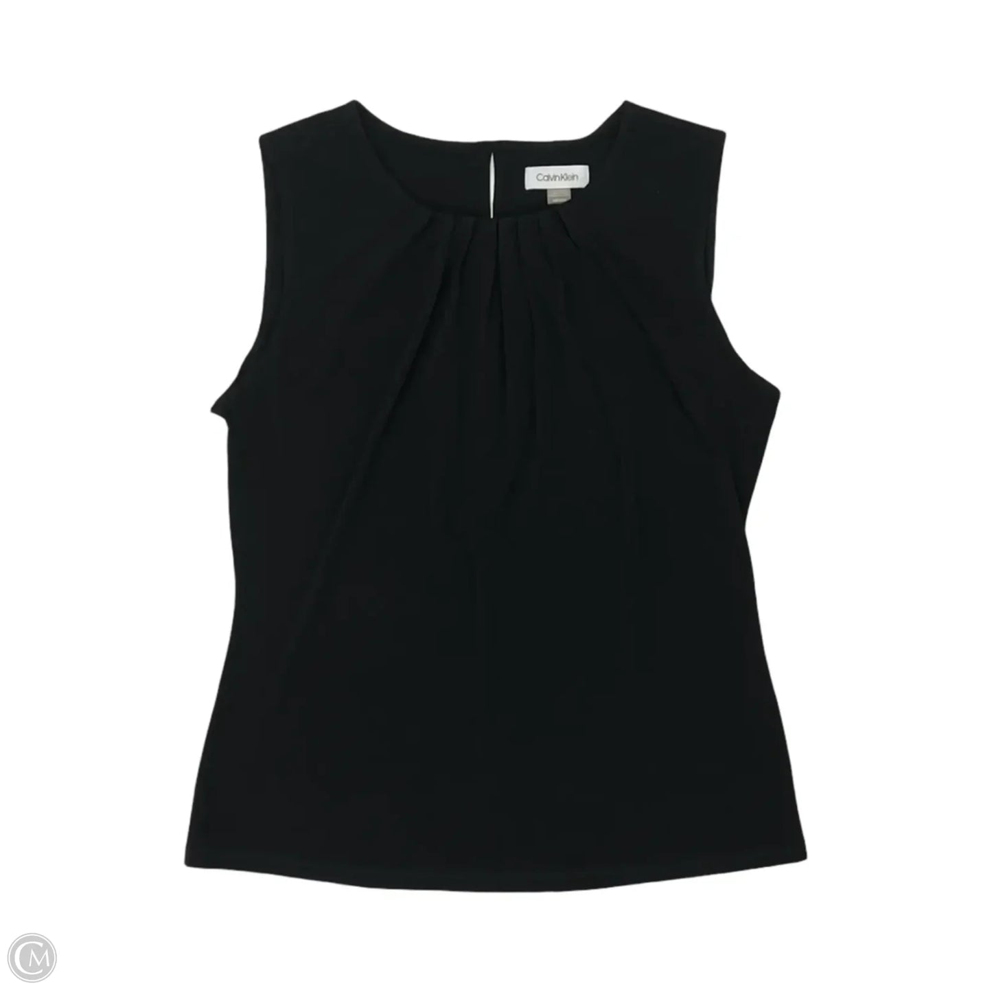 Blouse Sleeveless By Calvin Klein In Black, Size: M