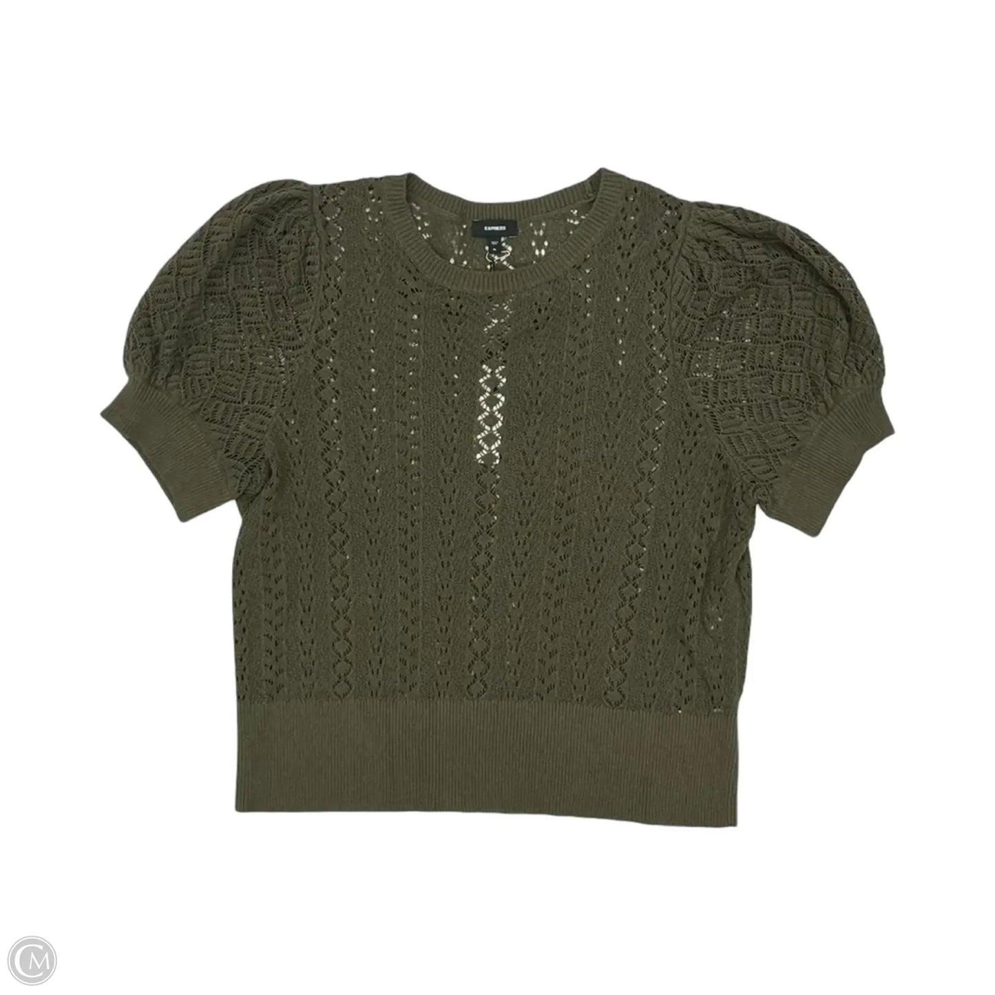 Sweater Short Sleeve By Express In Green, Size: Xl